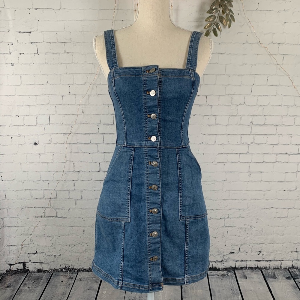 H&M Divided Denim Jumper Dress - Picture 3 of 8
